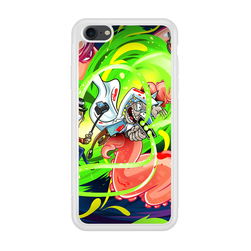 Rick and Morty Flying Shooter iPhone 8 Case