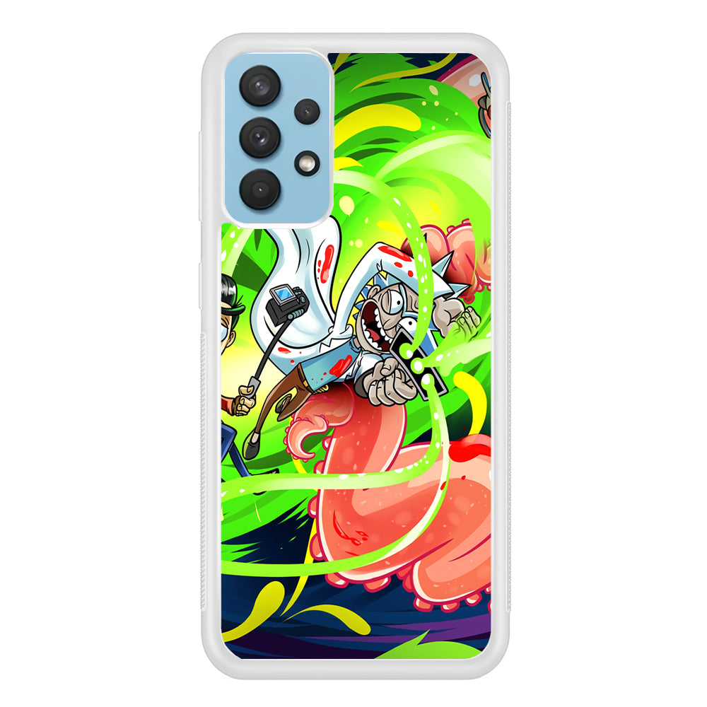 Rick and Morty Flying Shooter Samsung Galaxy A32 Case