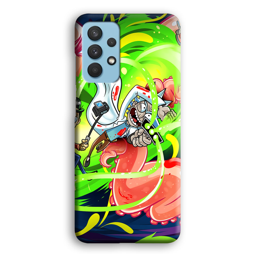 Rick and Morty Flying Shooter Samsung Galaxy A32 Case