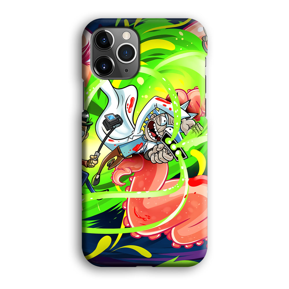 Rick and Morty Flying Shooter iPhone 12 Pro Case
