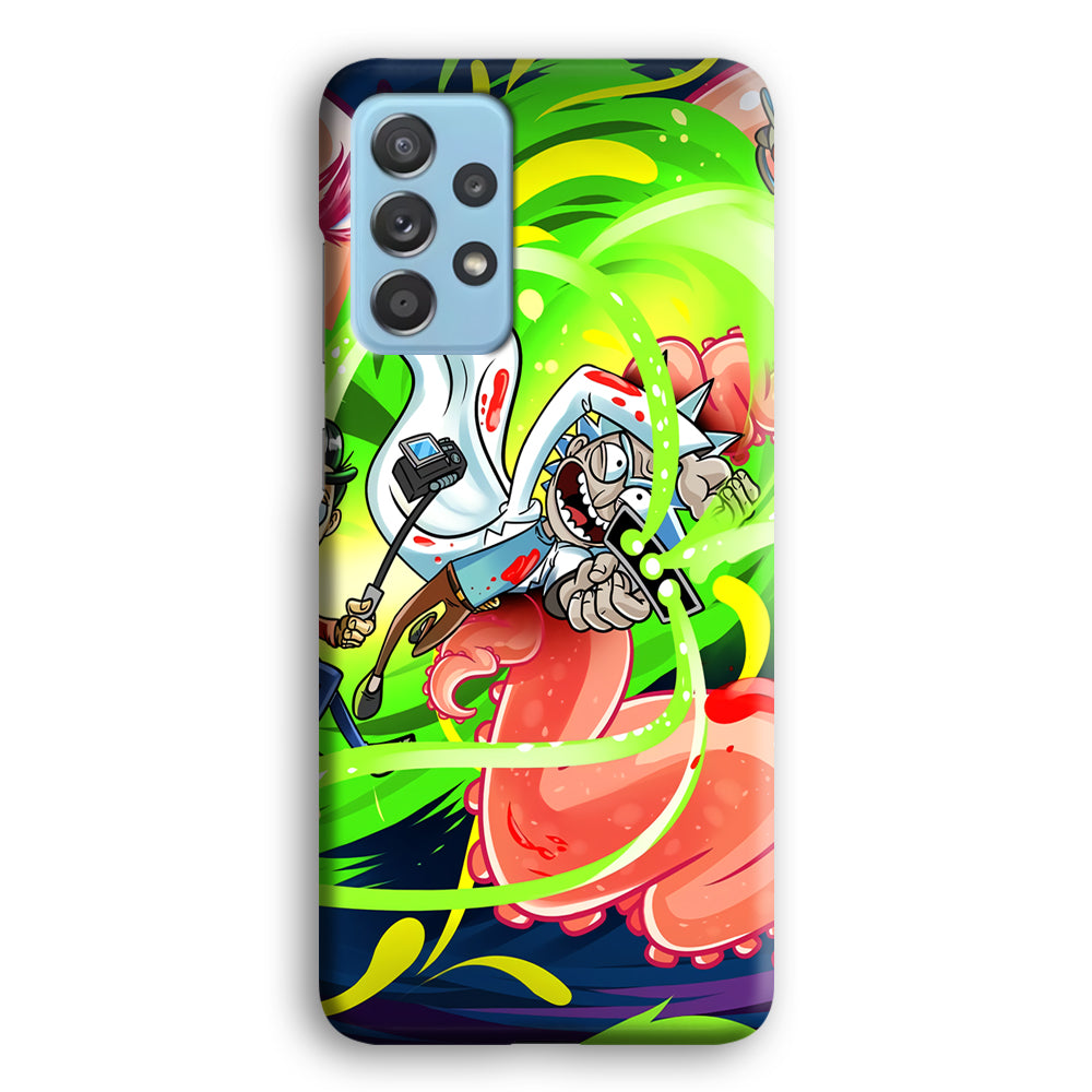 Rick and Morty Flying Shooter Samsung Galaxy A52 Case