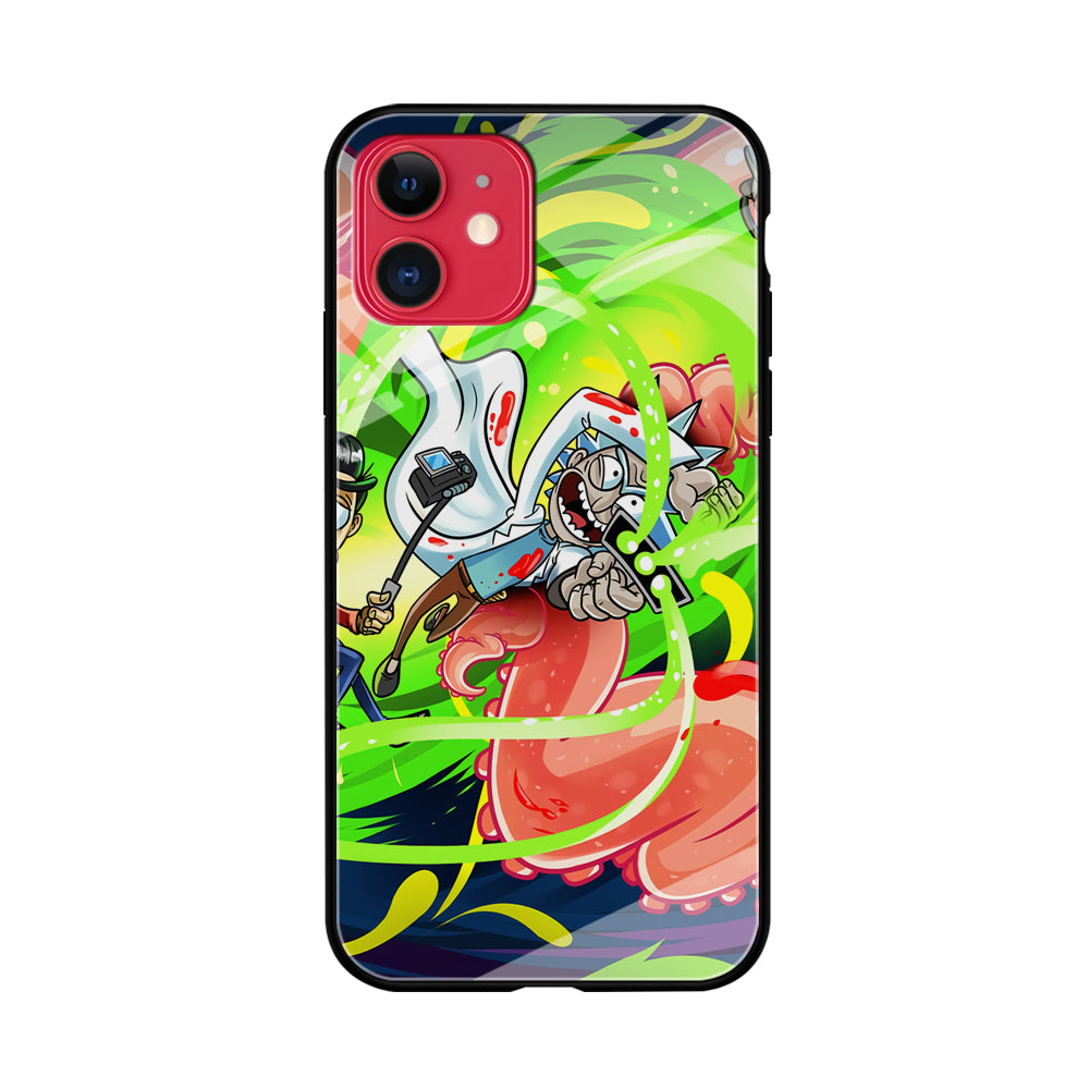 Rick and Morty Flying Shooter iPhone 11 Case
