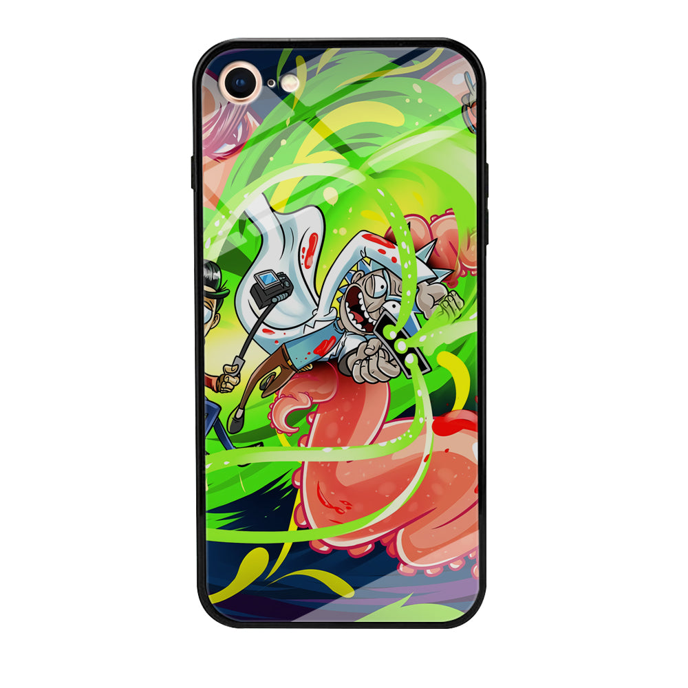 Rick and Morty Flying Shooter iPhone 8 Case