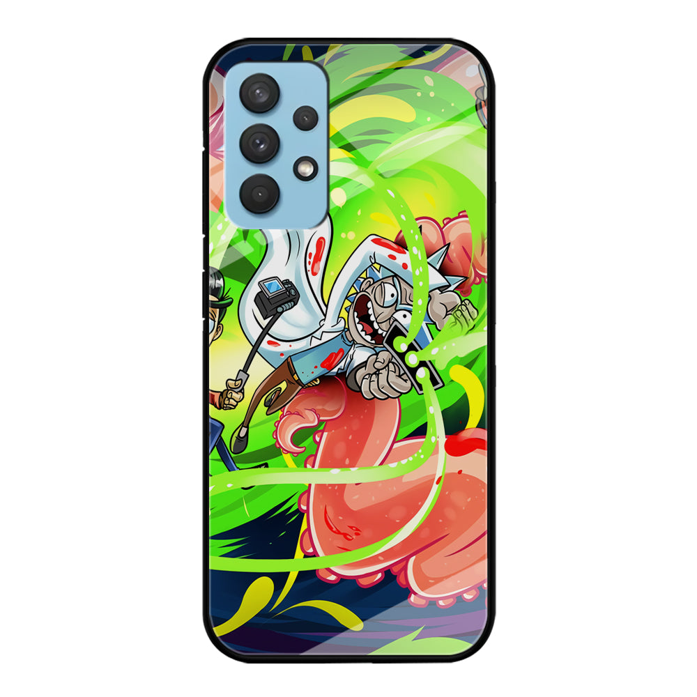 Rick and Morty Flying Shooter Samsung Galaxy A32 Case