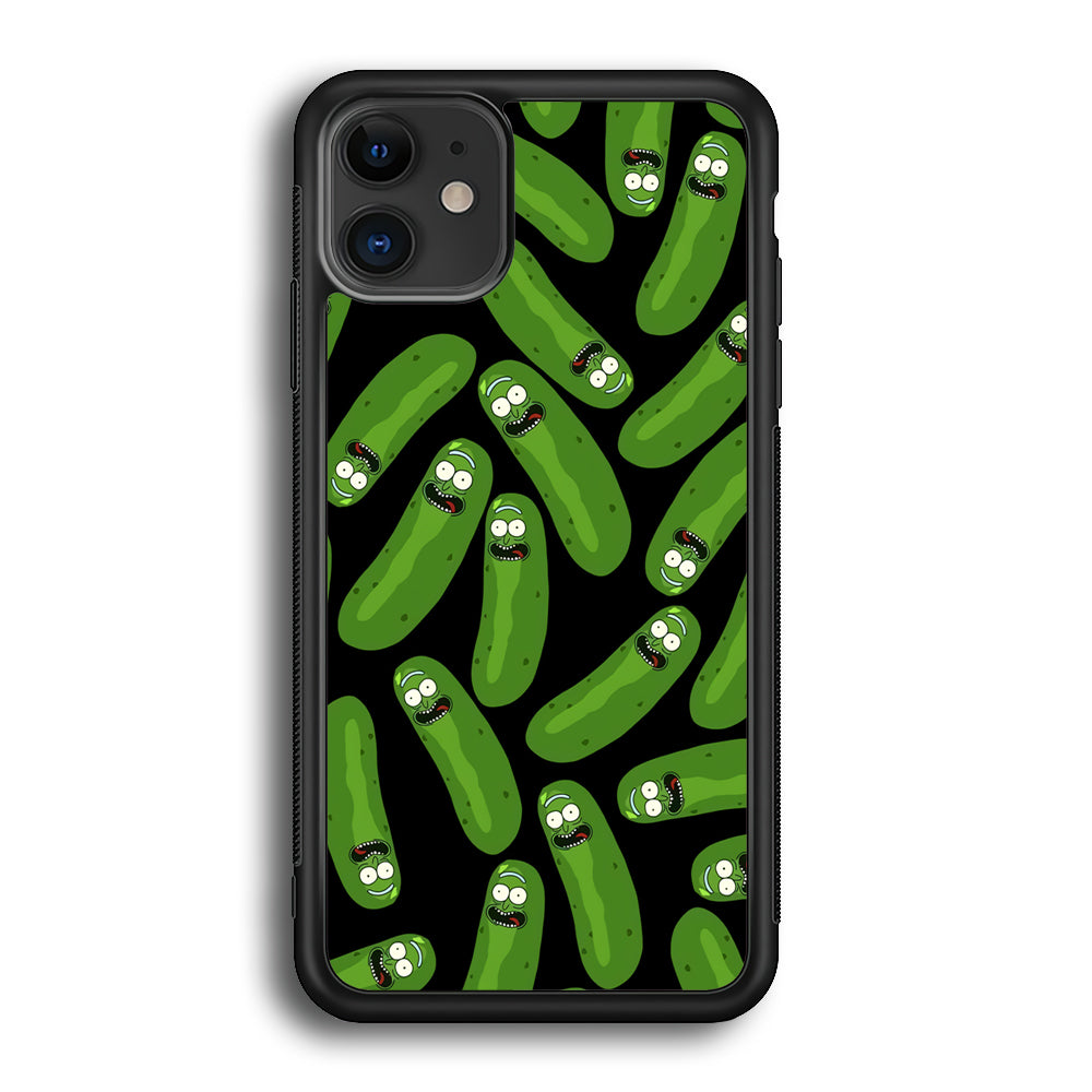 Rick and Morty Patern Pickle iPhone 12 Case