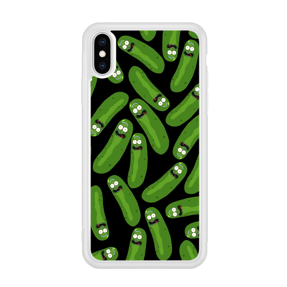 Rick and Morty Patern Pickle iPhone X Case