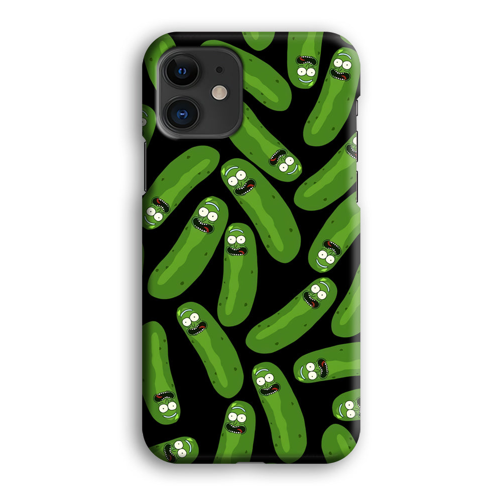 Rick and Morty Patern Pickle iPhone 12 Case