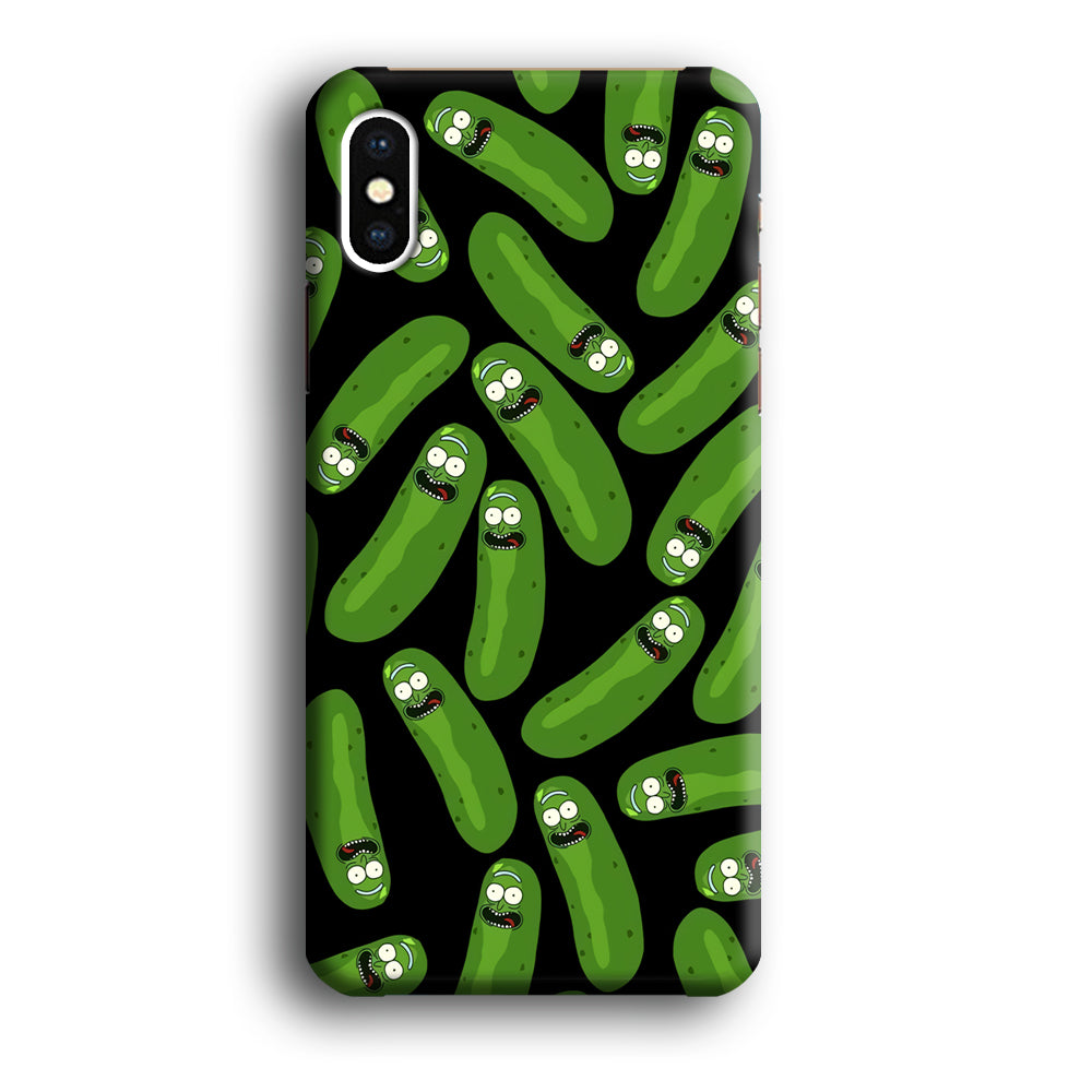 Rick and Morty Patern Pickle iPhone X Case