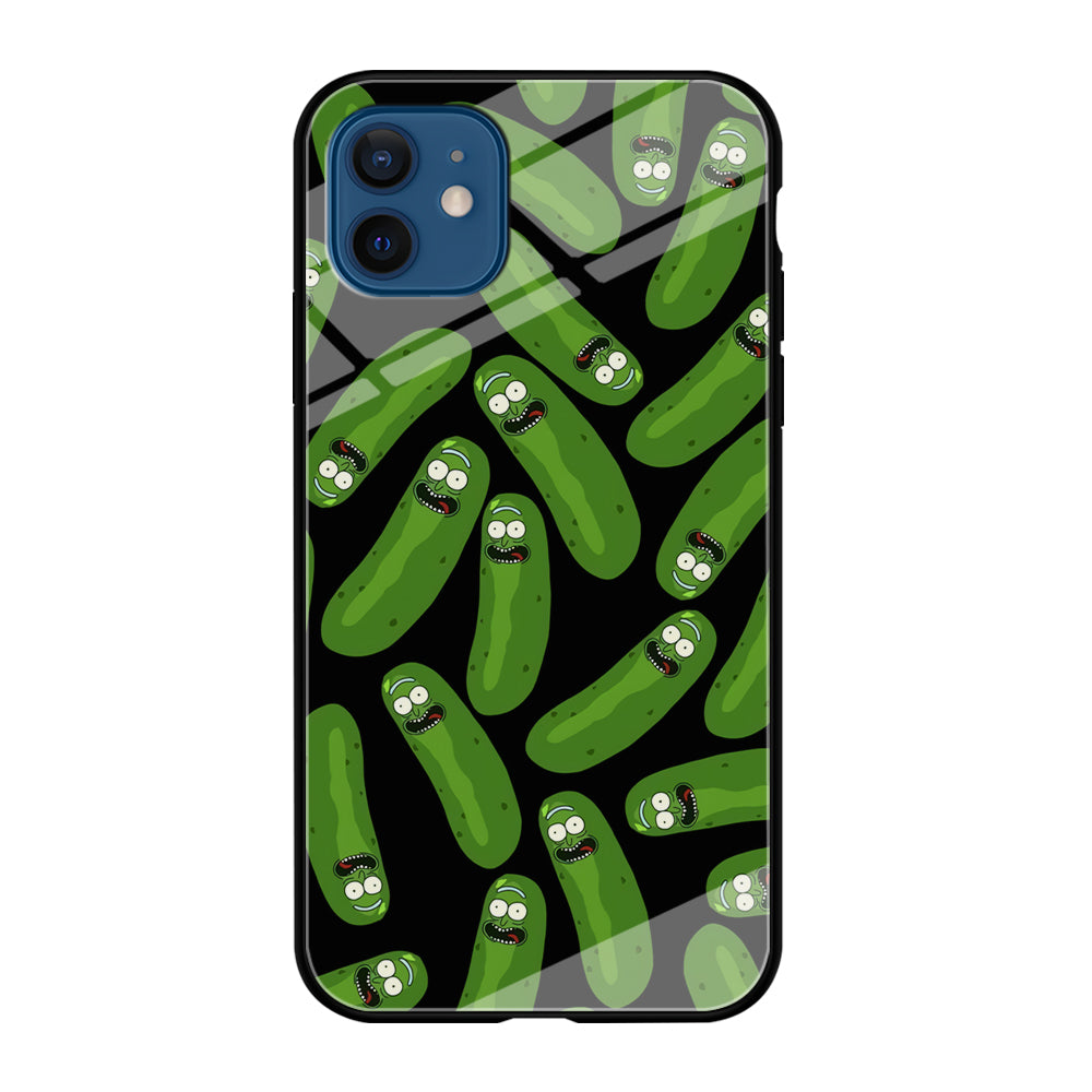 Rick and Morty Patern Pickle iPhone 12 Case