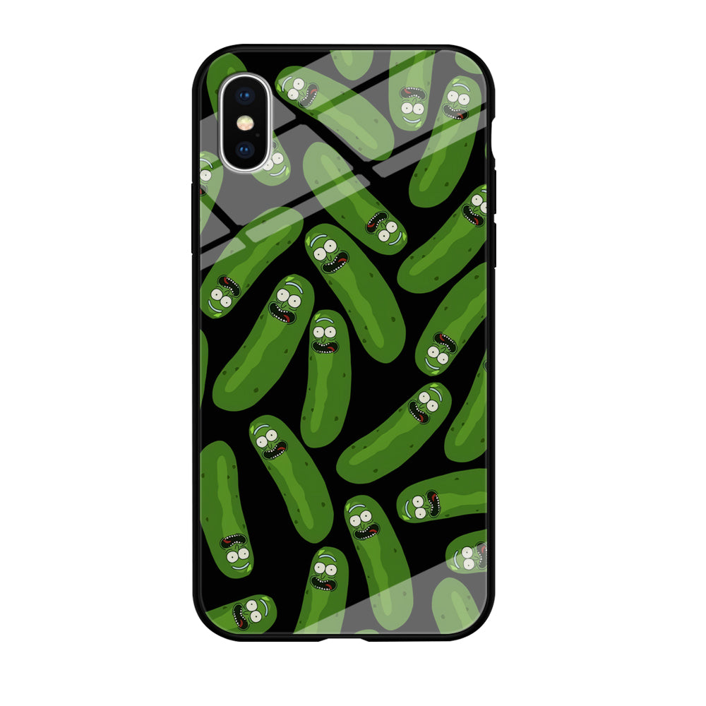 Rick and Morty Patern Pickle iPhone X Case