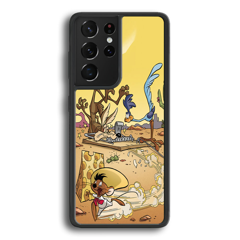 Road Runner Wile E Coyote Trapped Samsung Galaxy S21 Ultra Case - Carneyforia