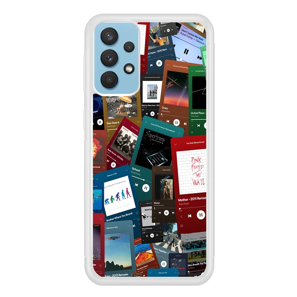 Rock's Song Playlist Collage Samsung Galaxy A32 Case