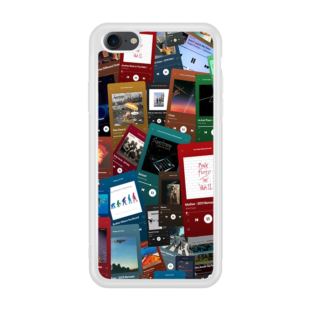 Rock's Song Playlist Collage iPhone 8 Case