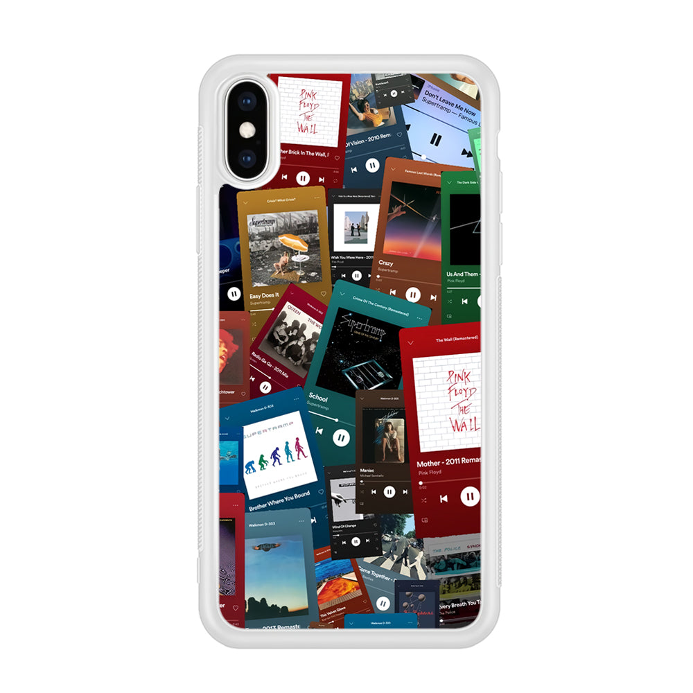 Rock's Song Playlist Collage iPhone X Case