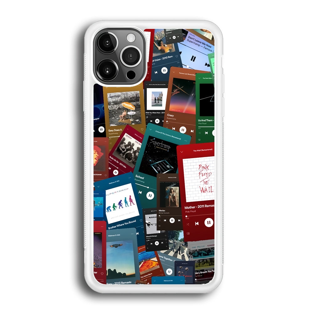 Rock's Song Playlist Collage iPhone 12 Pro Case