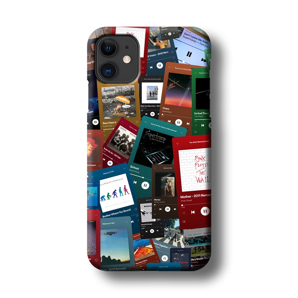 Rock's Song Playlist Collage iPhone 11 Case