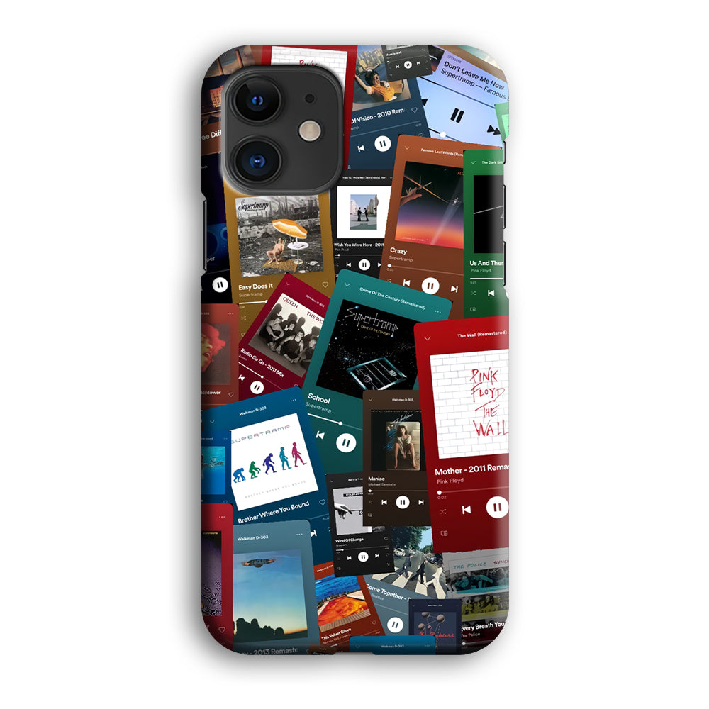 Rock's Song Playlist Collage iPhone 12 Case