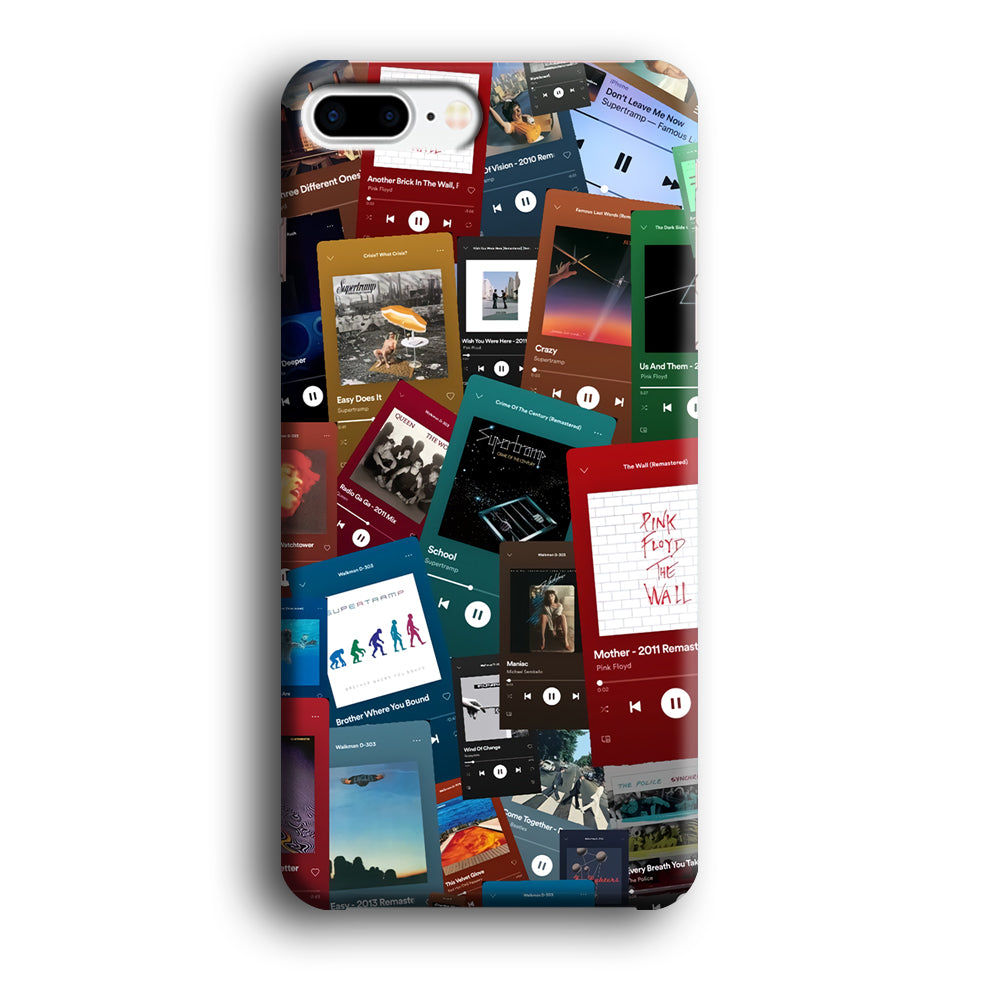 Rock's Song Playlist Collage iPhone 7 Plus Case