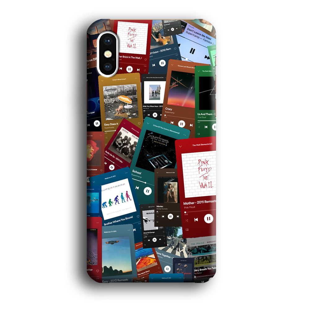 Rock's Song Playlist Collage iPhone X Case