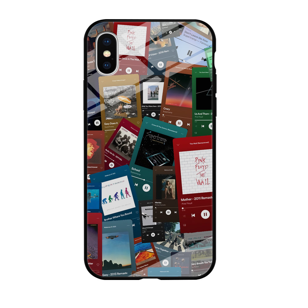 Rock's Song Playlist Collage iPhone X Case