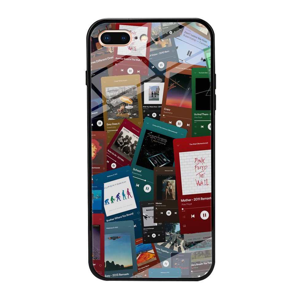 Rock's Song Playlist Collage iPhone 7 Plus Case