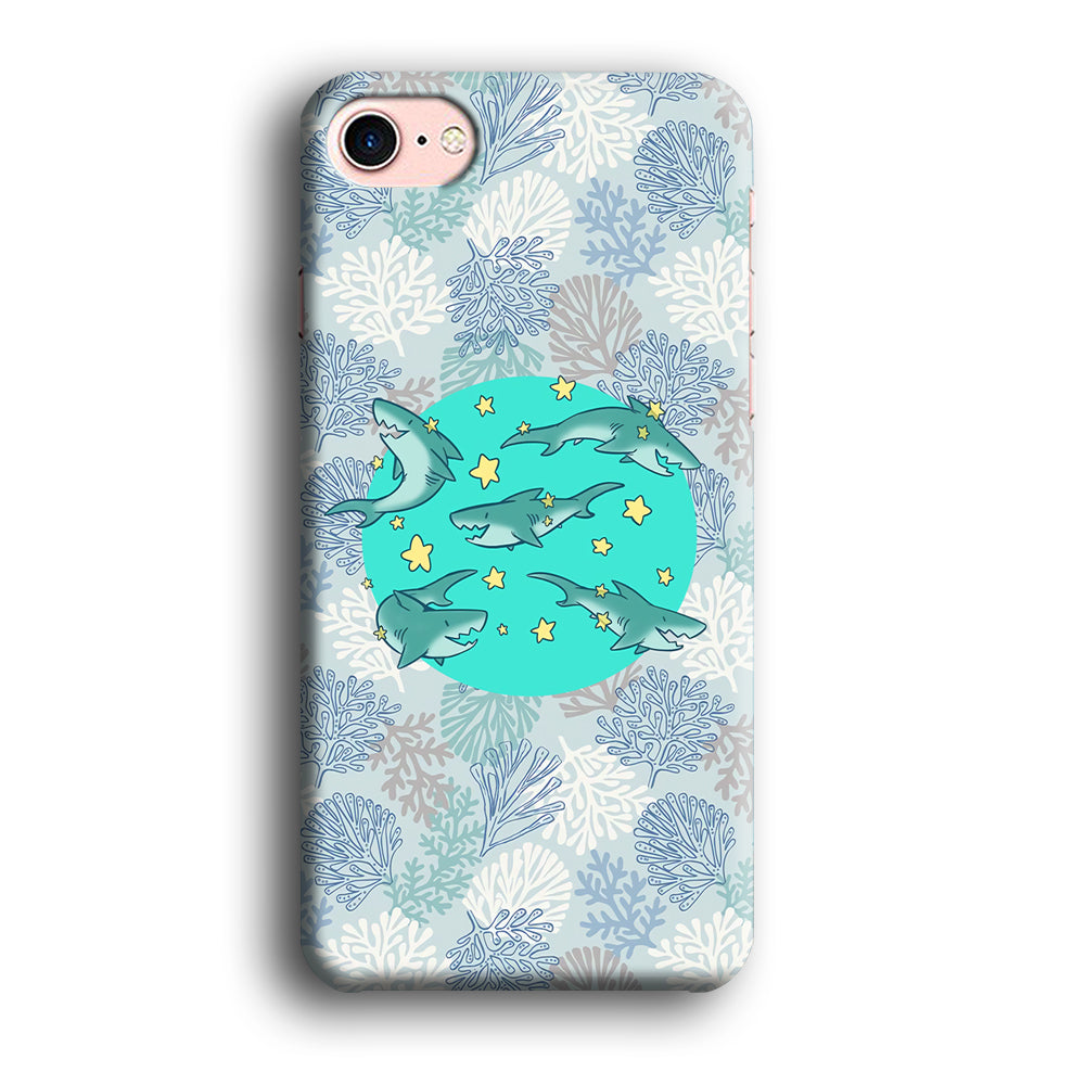 Shark Spin in The Sea iPhone 8 Case