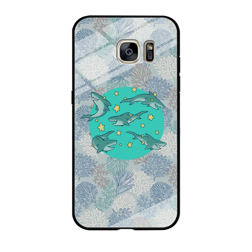 Shark Spin in The Sea Samsung Galaxy S7 Edge Case