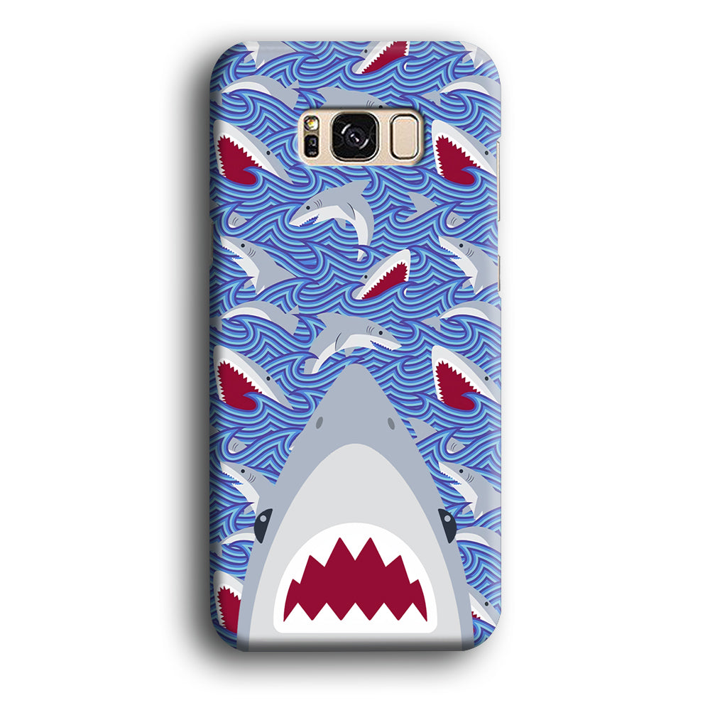 Shark in Sea Surface Samsung Galaxy S8 Case