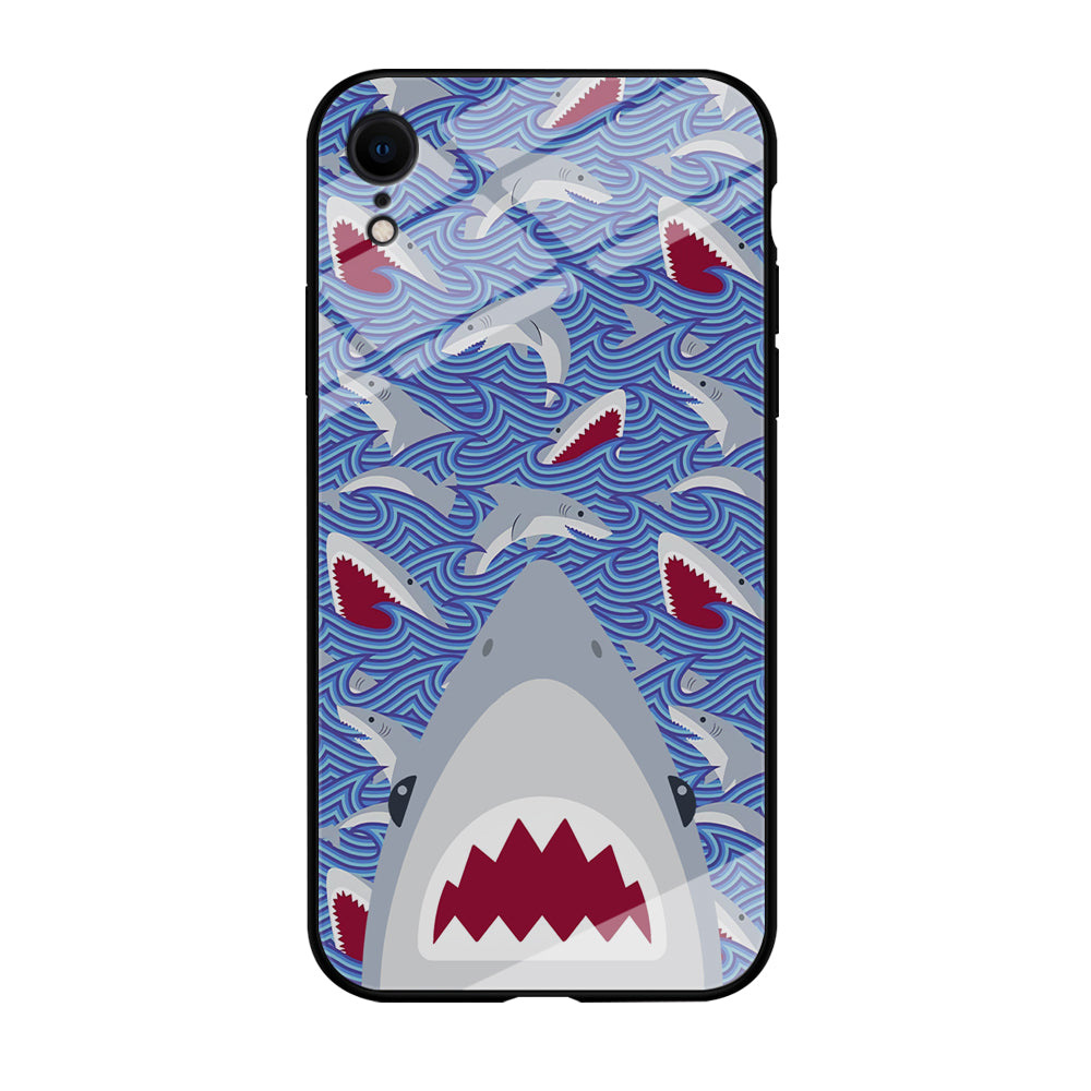 Shark in Sea Surface iPhone XR Case