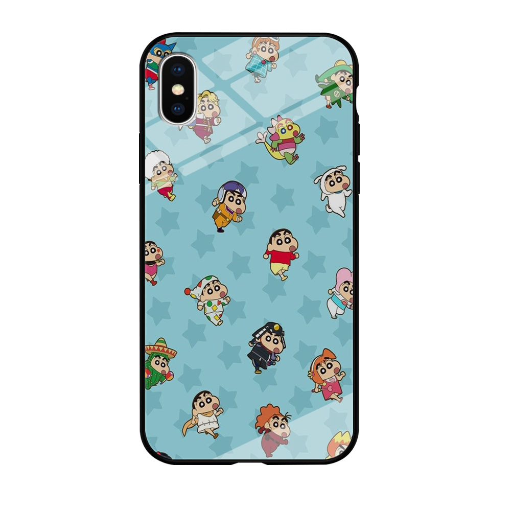 Shinchan Sticker Emoji iPhone XS MAX Case