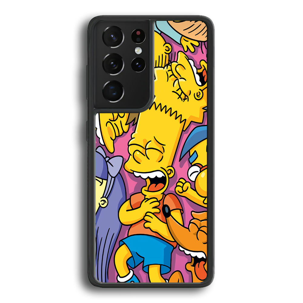 Simpson Bust Up Bart Samsung Galaxy S21 Ultra Case - Carneyforia