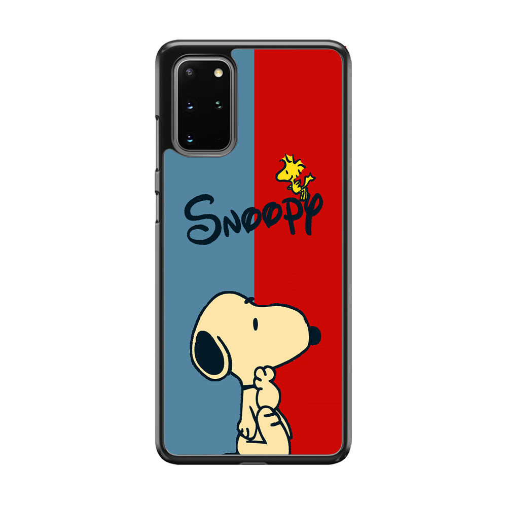 Snoopy Blue and Red Line Samsung Galaxy S20 Plus Case