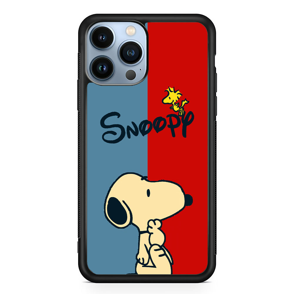 Snoopy Blue and Red Line iPhone 13 Pro Max Case