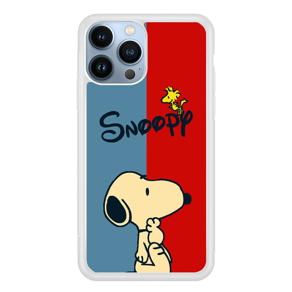 Snoopy Blue and Red Line iPhone 13 Pro Max Case