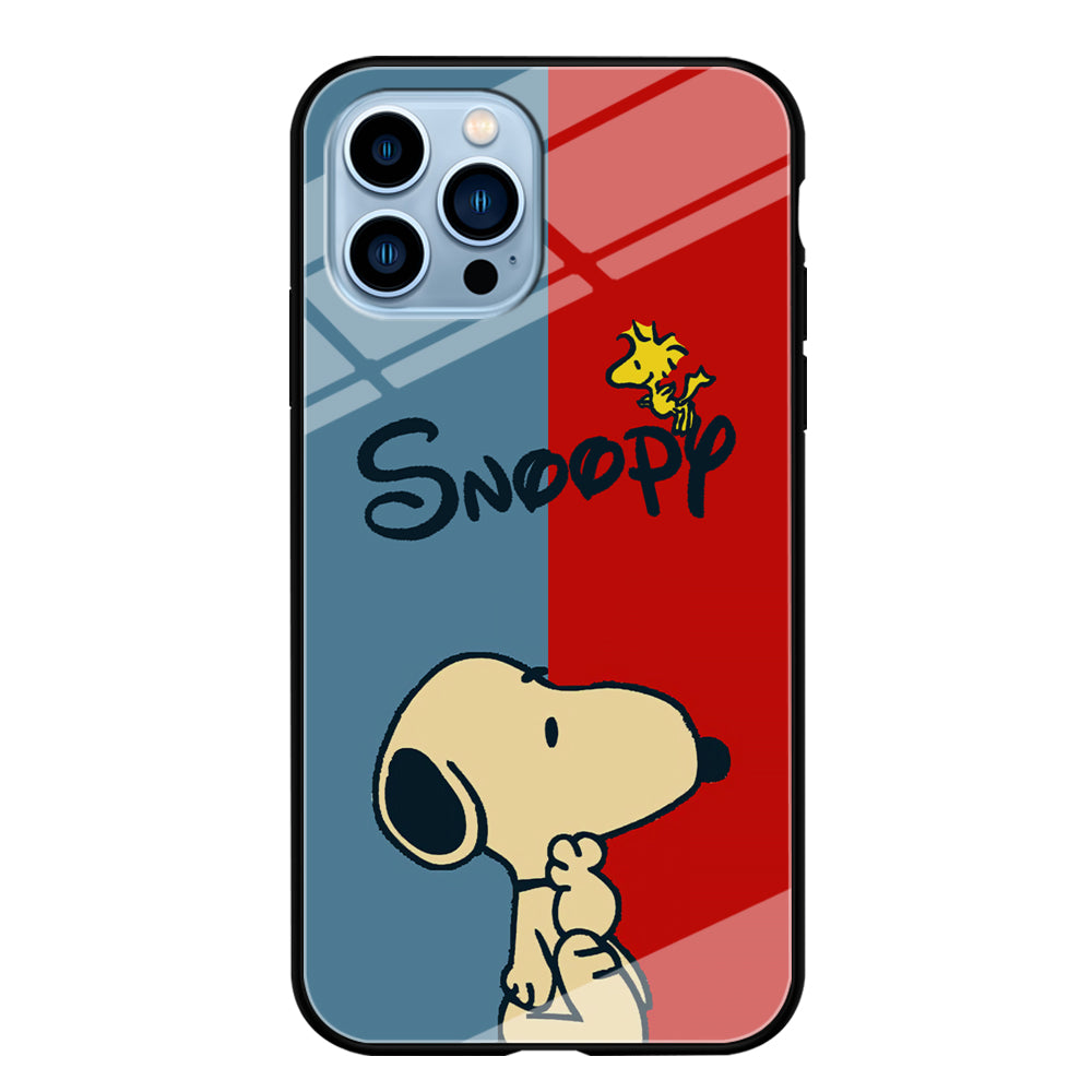 Snoopy Blue and Red Line iPhone 13 Pro Max Case