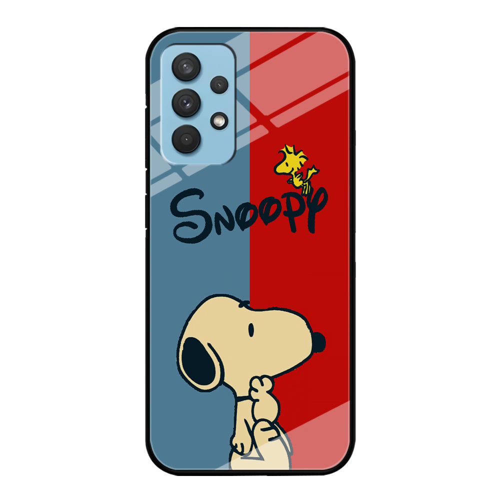 Snoopy Blue and Red Line Samsung Galaxy A32 Case