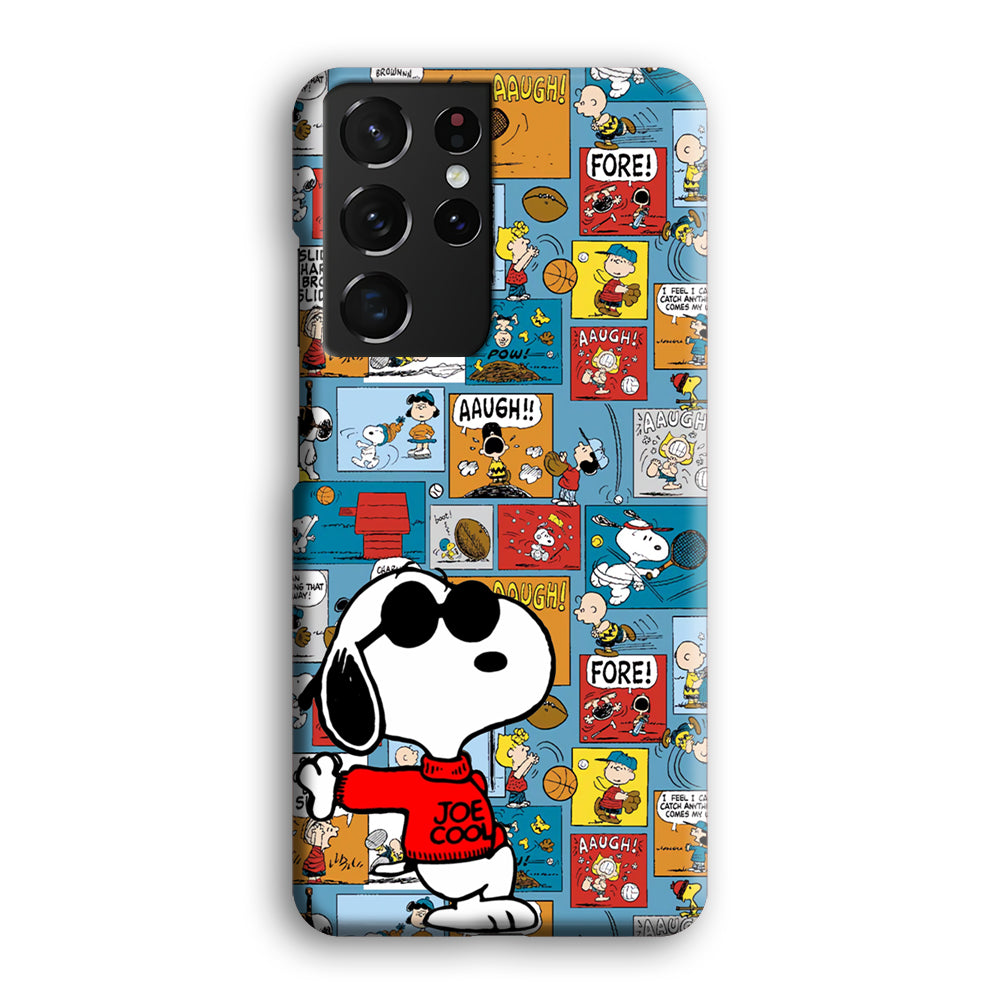 Snoopy Colorful Page Samsung Galaxy S21 Ultra Case