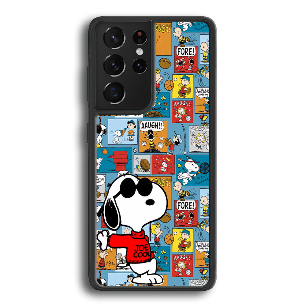 Snoopy Colorful Page Samsung Galaxy S21 Ultra Case