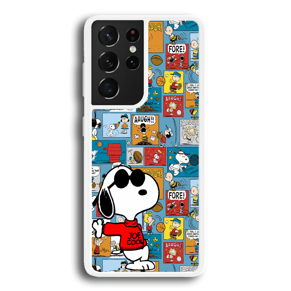 Snoopy Colorful Page Samsung Galaxy S21 Ultra Case
