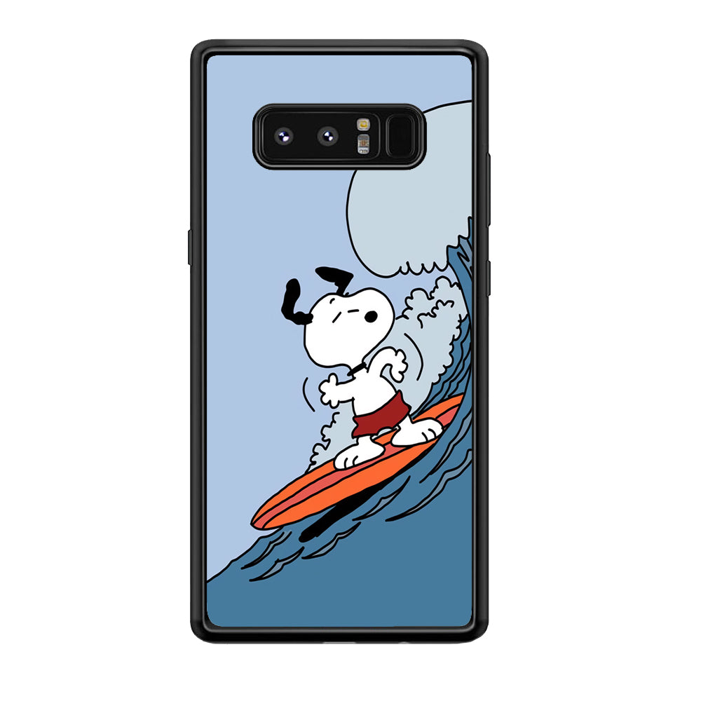 Snoopy Surfing Mode Samsung Galaxy Note 8 Case