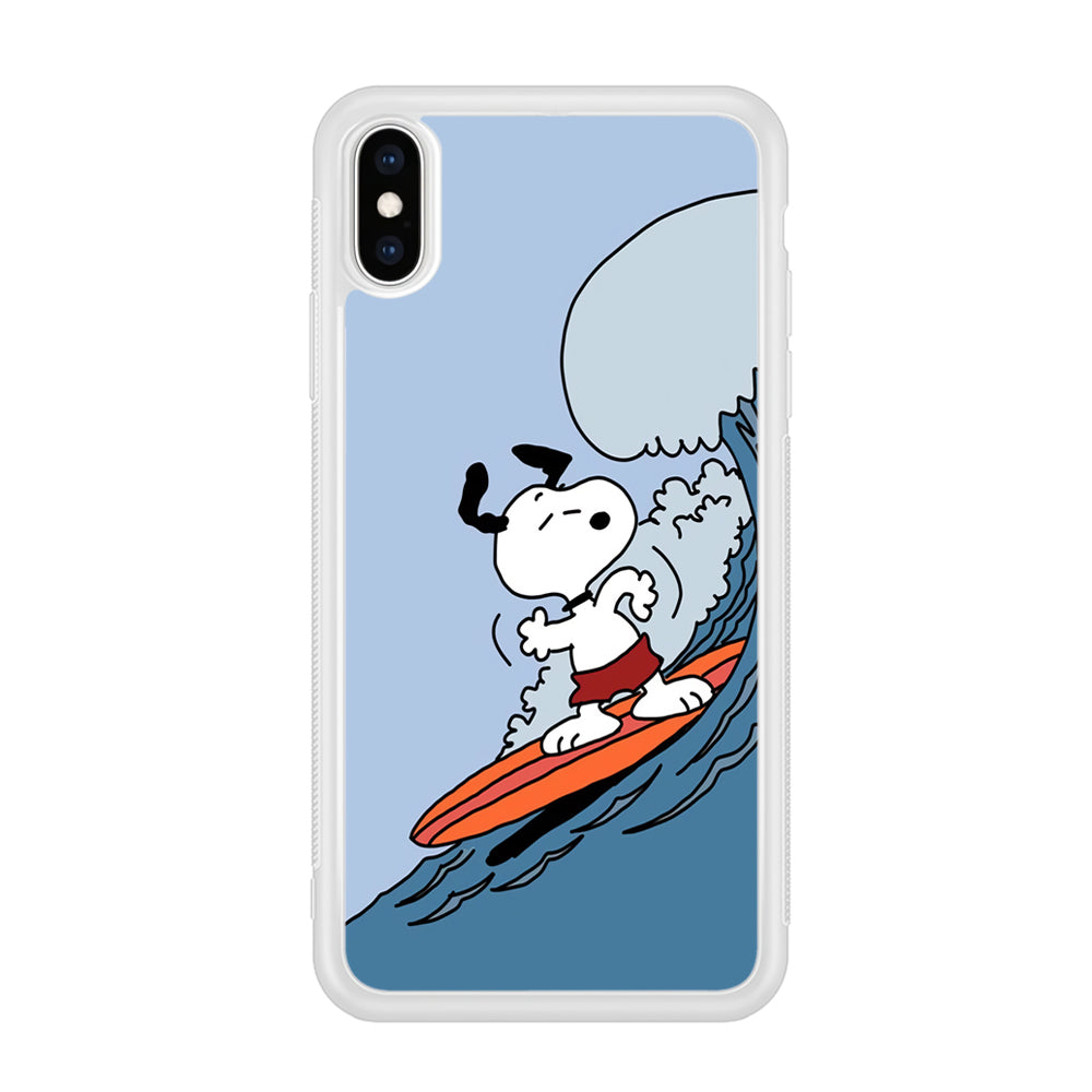 Snoopy Surfing Mode iPhone X Case