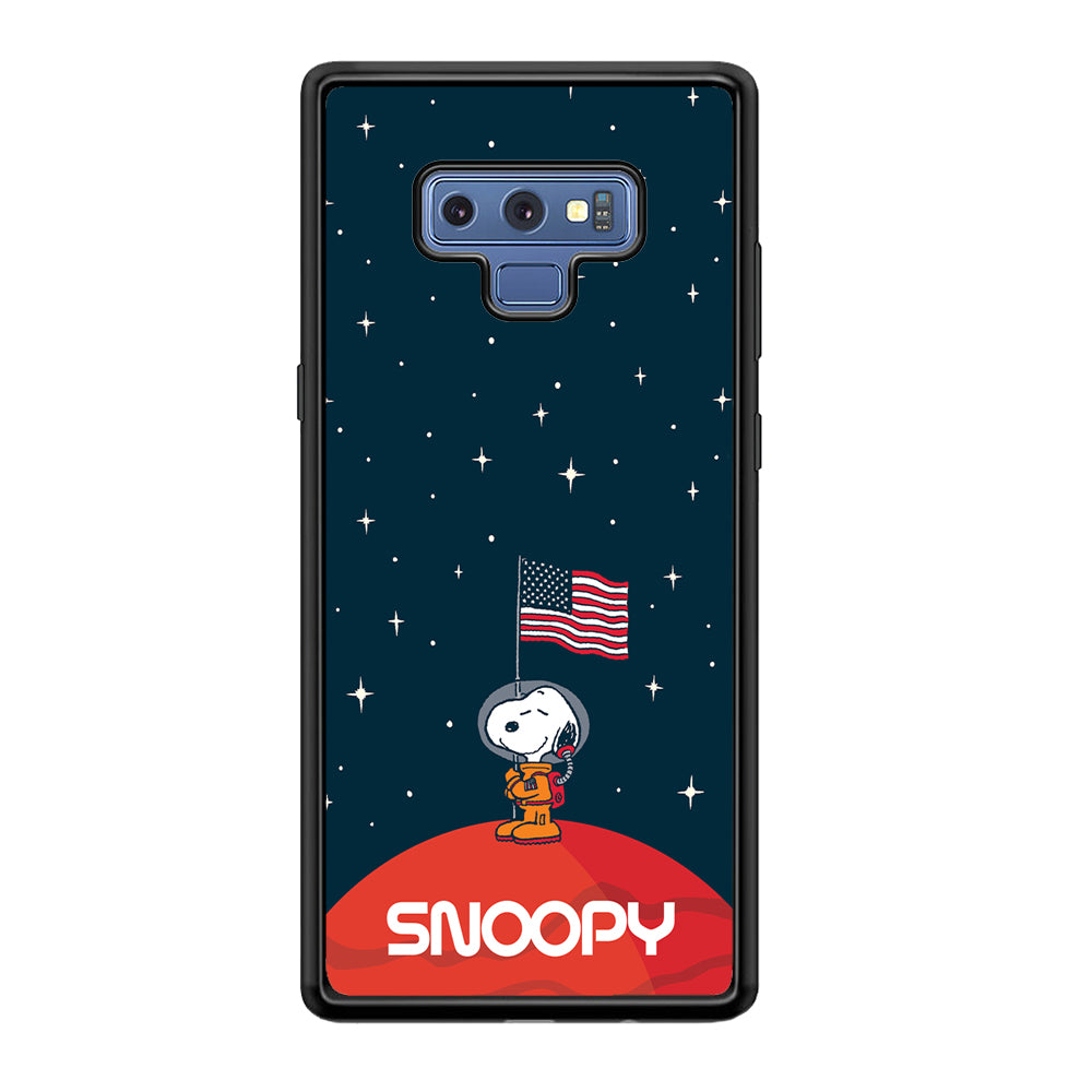 Snoopy Visiting The Moon Samsung Galaxy Note 9 Case