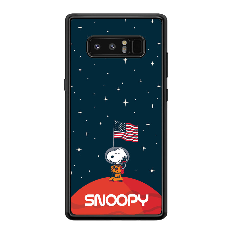 Snoopy Visiting The Moon Samsung Galaxy Note 8 Case
