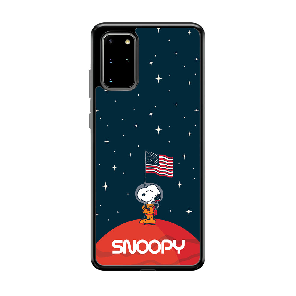 Snoopy Visiting The Moon Samsung Galaxy S20 Plus Case