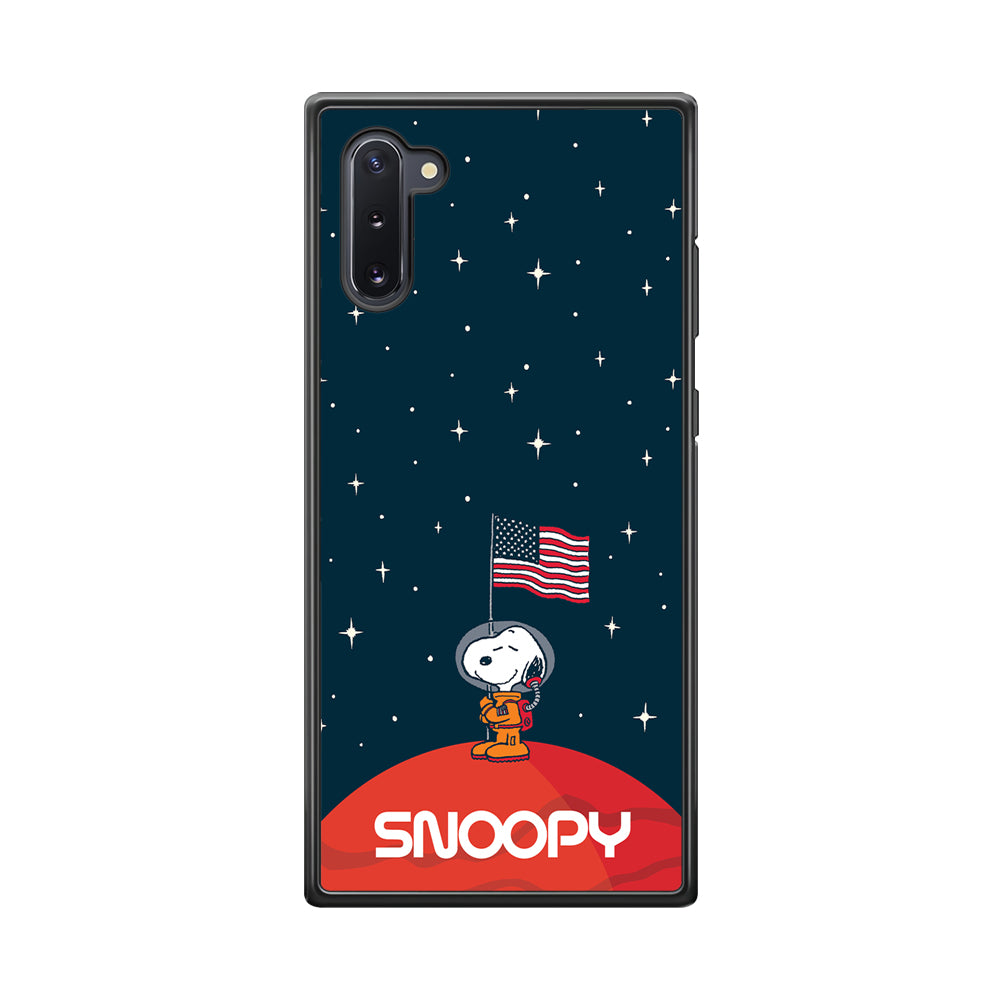 Snoopy Visiting The Moon Samsung Galaxy Note 10 Case