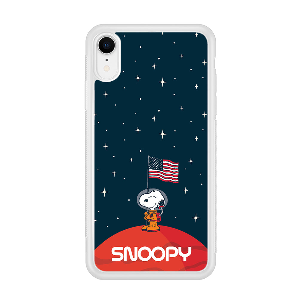 Snoopy Visiting The Moon iPhone XR Case