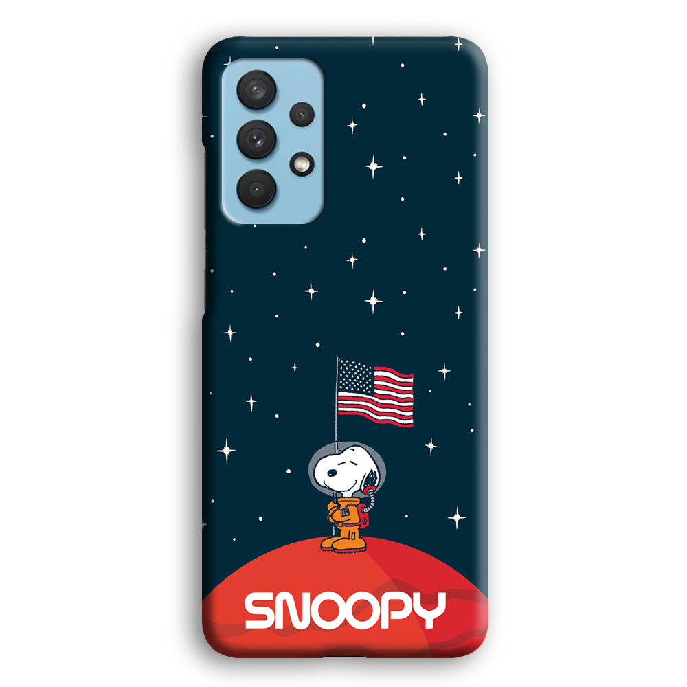 Snoopy Visiting The Moon Samsung Galaxy A32 Case