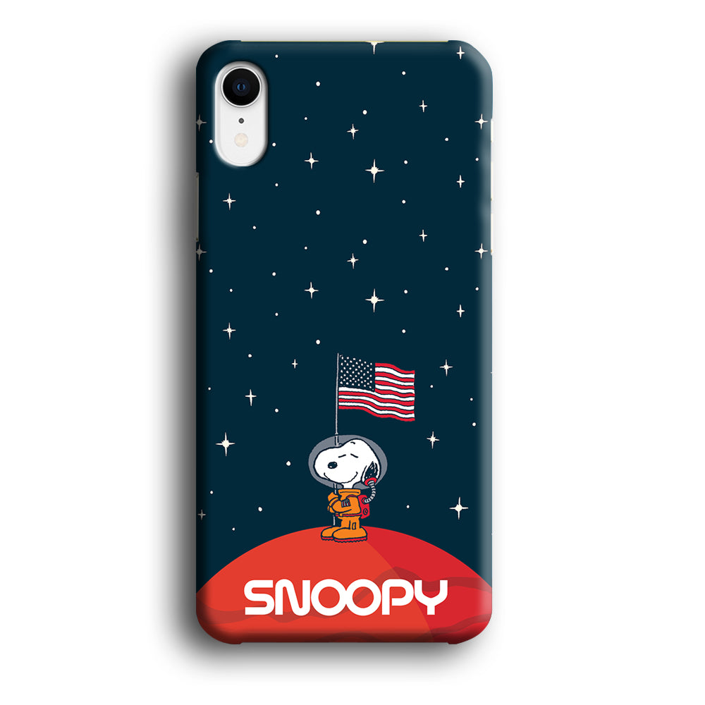 Snoopy Visiting The Moon iPhone XR Case