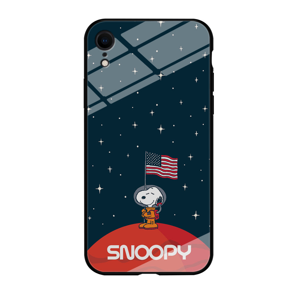 Snoopy Visiting The Moon iPhone XR Case