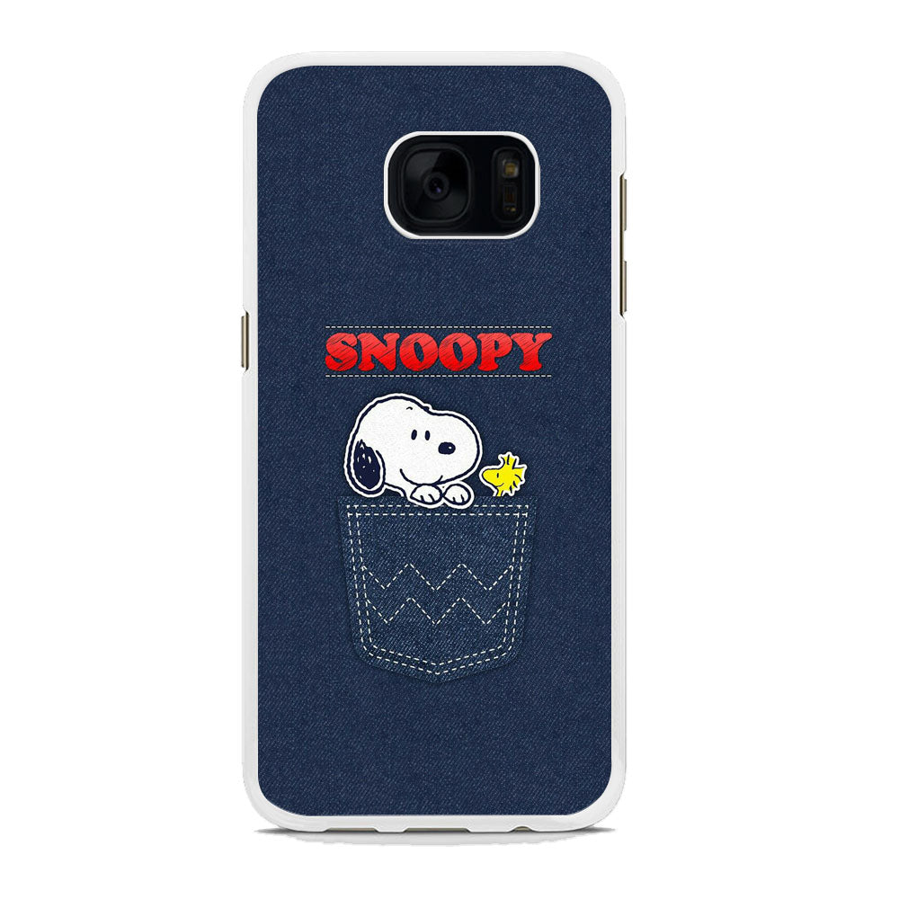 Snoopy And Woodstock In The Pocket Jeans Samsung Galaxy S7 Edge Case